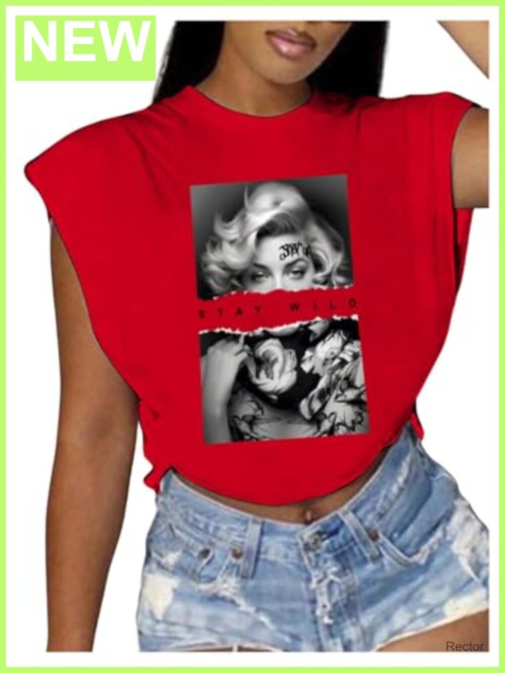 Y2K Graphic Print Cap Sleeve Crop Top Tee Oversized Streetwear